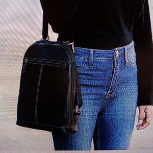 VOYOGER JACK GEORGE SMALL CONVERTIBLE BACKPACK / CROSS BODY BAG (BUFFLO LEATHER)